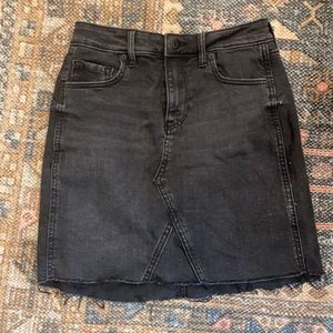 Black jean skirt